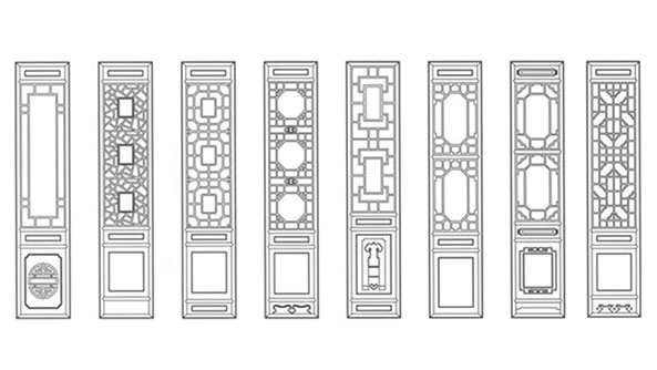 鹰潭喜迎门中式花格CAD设计图样式大全