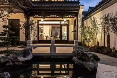 鹰潭现代中式别墅的庭院设计如此美丽